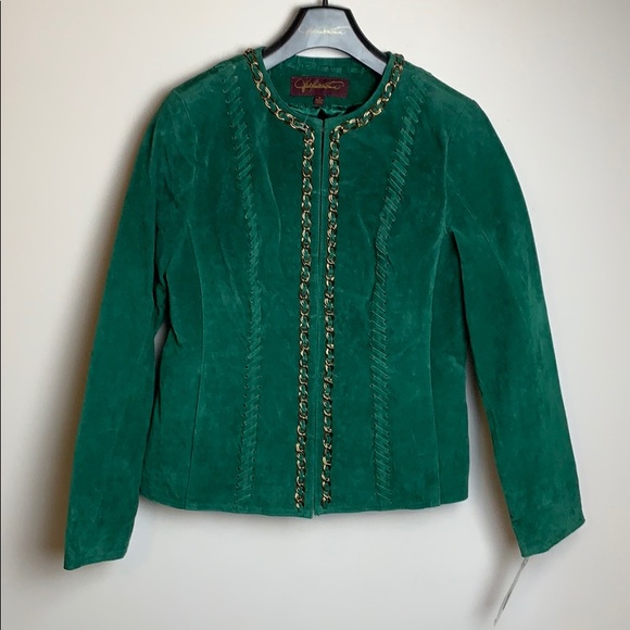 Hal Rubinstein Jackets & Blazers - Wow! 🤩 Hal Rubenstein Green Suede Leather Jacket